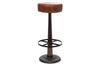 Narwana Leather Round Stool - Aged Tan-nkuku