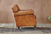 Narwana Ribbed Leather Armchair - Aged Tan- nkuku