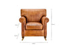 Narwana Ribbed Leather Armchair - Aged Tan- nkuku