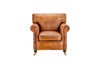 Narwana Ribbed Leather Armchair - Aged Tan- nkuku