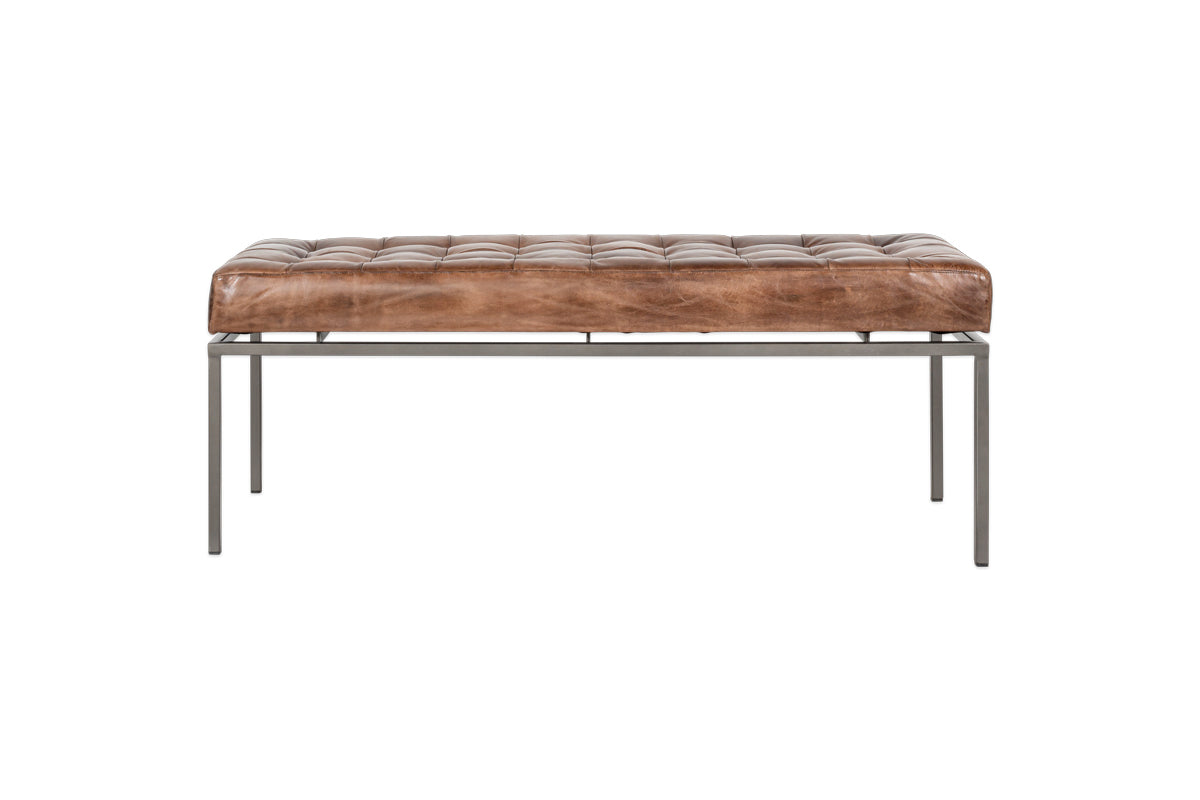 Nasan Leather Upholstered Bench