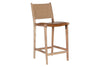 Nayan Leather & Jute Counter Chair - Tan-nkuku