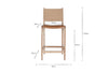 Nayan Leather & Jute Counter Chair - Tan-nkuku