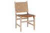 Nayan Leather & Jute Dining Chair - Tan-nkuku