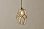 Nazat Panelled Glass Easy Fit LampShade - Clear & Antique Brass-nkuku