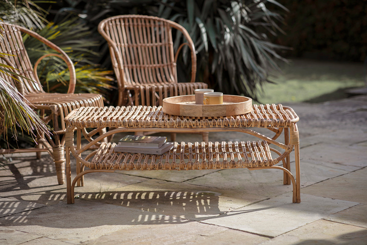 Nesari Rattan Coffee Table-nkuku