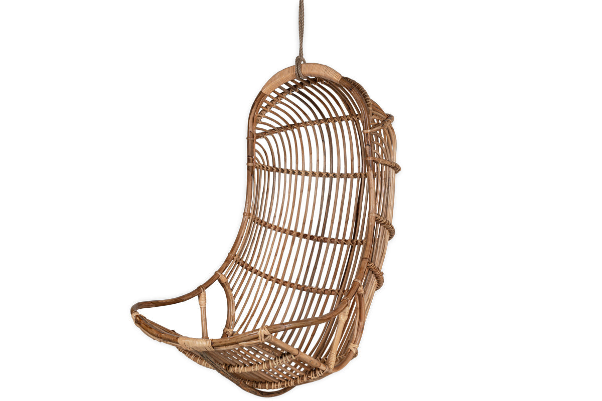 Nesari Rattan Hanging Chair - Natural-nkuku