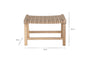 Nish Mango Wood & Jute Strap Stool - Natural-nkuku