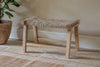 Nish Mango Wood & Jute Strap Stool - Natural-nkuku