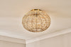 Noko Rattan Flush Ceiling Light-nkuku