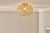 Noko Rattan Flush Ceiling Light-nkuku