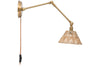 Noko Rattan Wall Lamp - Natural & Antique Brass-nkuku