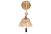 Noko Rattan Wall Lamp - Natural & Antique Brass-nkuku