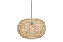 Noko Wicker Round Pendant - Natural - Small-nkuku