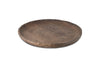 Nyati Mango Wood Etched Round Tray - Dark-nkuku