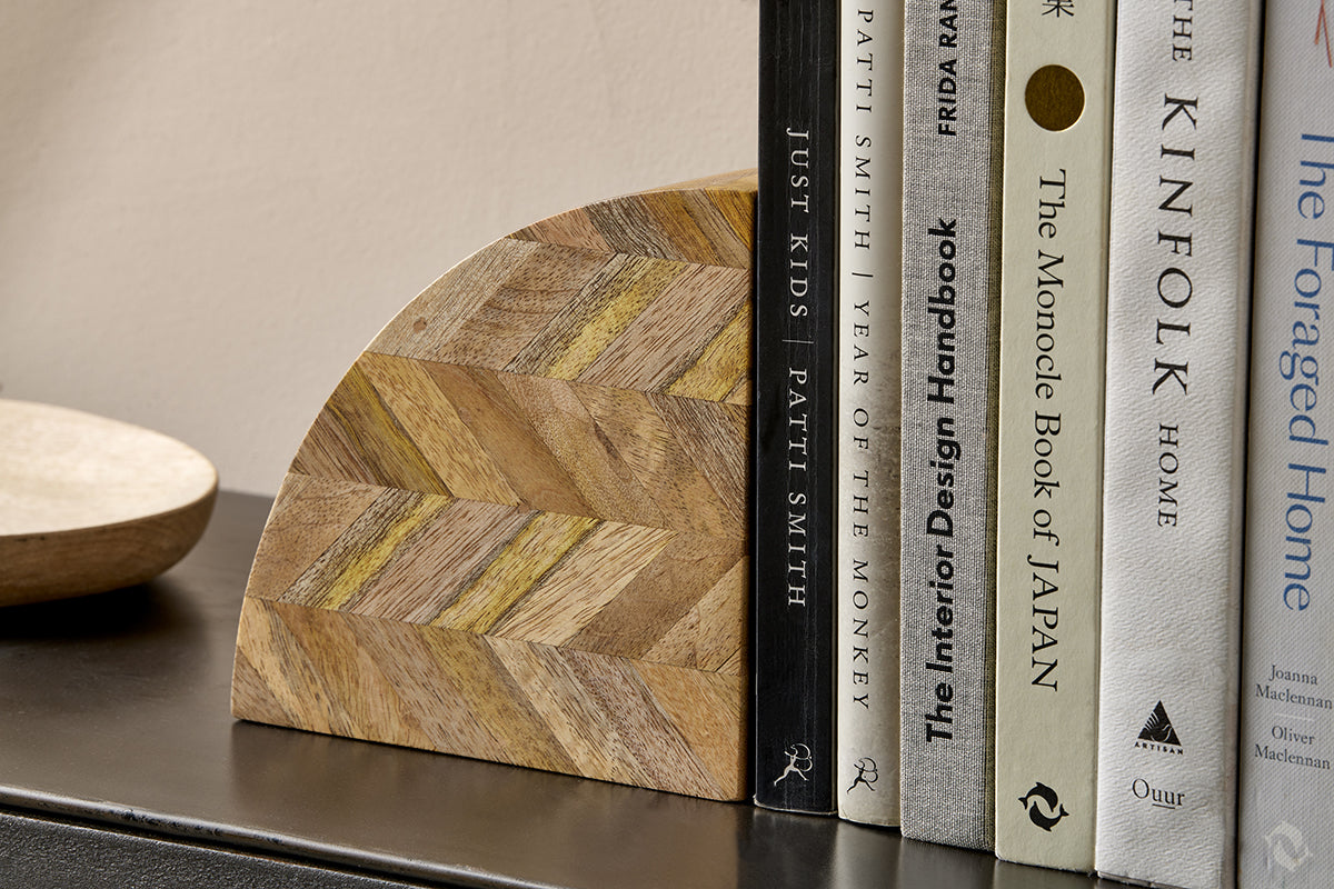 Oyvu Mango Wood Bookends