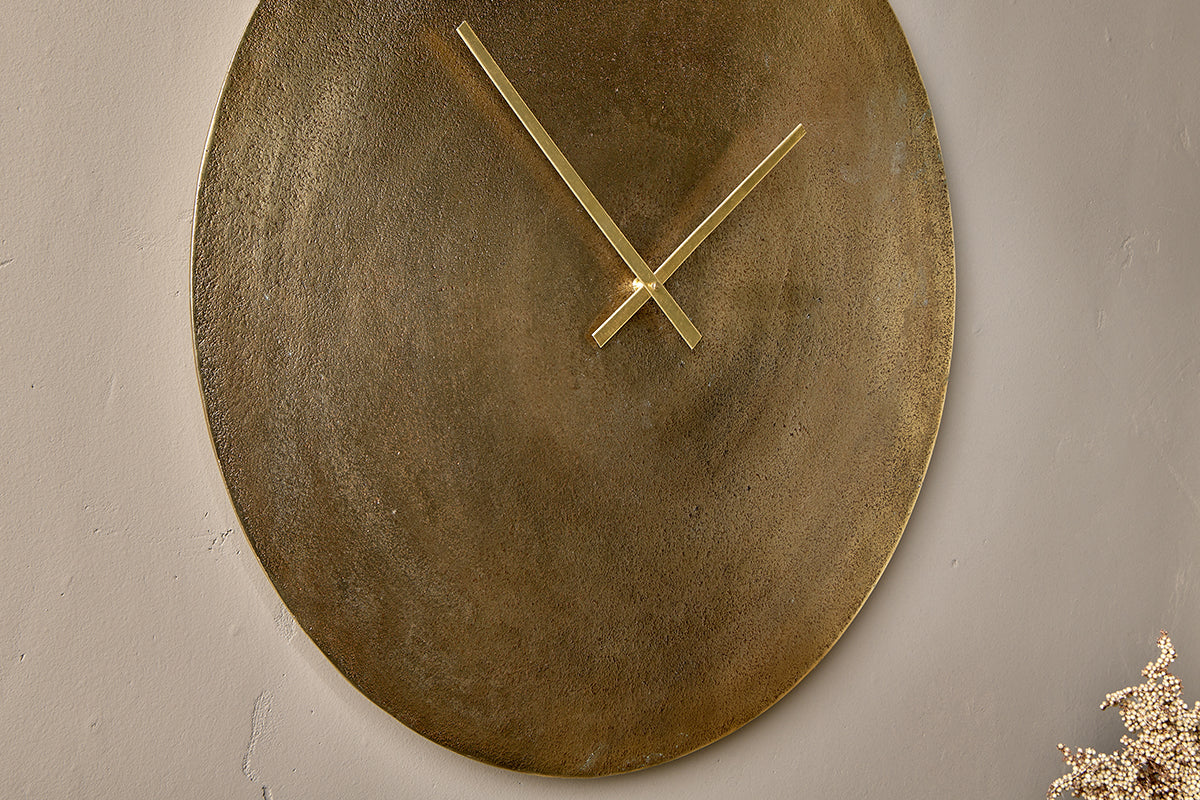 Okota Wall Hung Clock - Antique Brass - Large