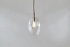 Otoro Recycled Glass Pendant - Clear - Small Oval