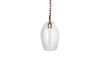 Otoro Recycled Glass Pendant - Clear - Small Oval