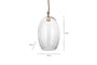 Otoro Recycled Glass Pendant - Clear - Large Oval