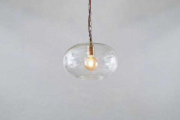 Otoro Recycled Glass Pendant - Clear - Small Round