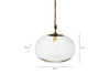 Otoro Recycled Glass Pendant - Clear - Large Round