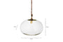 Otoro Recycled Glass Pendant - Clear - Large Round