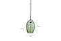 Otoro Recycled Glass Pendant - Green - Small Oval