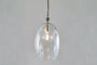 Otoro Recycled Glass Pendant - Clear - Large Oval