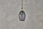 Otoro Recycled Glass Pendant - Smoke - Small Oval