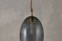 Otoro Recycled Glass Pendant - Smoke - Large Oval