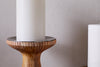 Omari Mango Wood Candlestick - Natural-nkuku