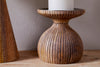 Omari Mango Wood Candlestick - Natural-nkuku