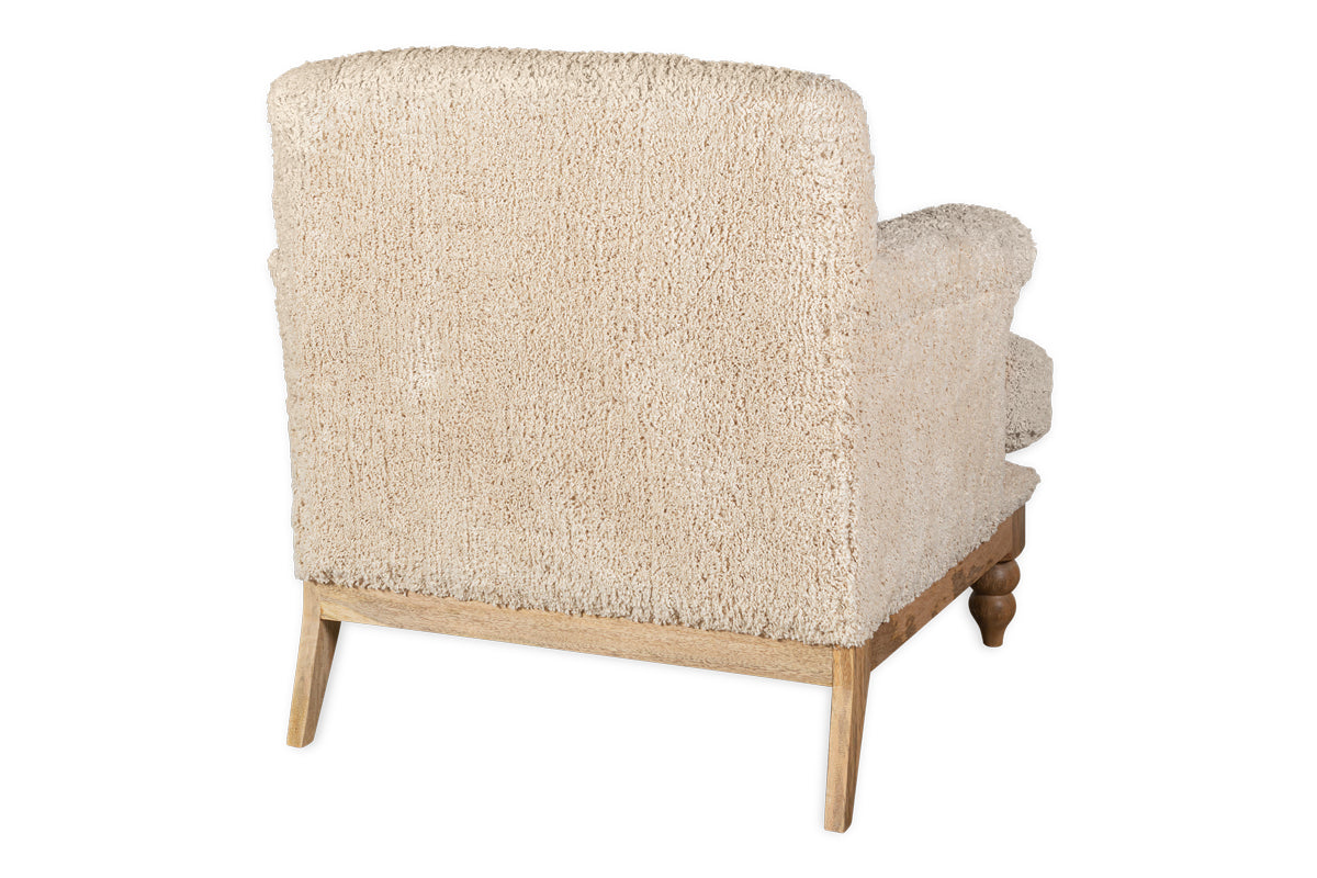 Otas Teddy Cotton Armchair - Off White- nkuku