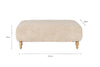 Otas Teddy Ottoman - Off White-nkuku