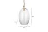 Otoro Recycled Glass Pendant - Clear - Large Oval-nkuku