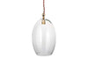 Otoro Recycled Glass Pendant - Clear - Large Oval-nkuku