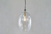 Otoro Recycled Glass Pendant - Clear - Large Oval-nkuku