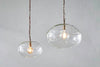 Otoro Recycled Glass Pendant - Clear - Large Round-nkuku