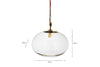 Otoro Recycled Glass Pendant - Clear - Large Round-nkuku