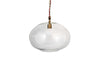 Otoro Recycled Glass Pendant - Clear - Large Round-nkuku