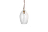 Otoro Recycled Glass Pendant - Clear - Small Oval-nkuku