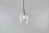 Otoro Recycled Glass Pendant - Clear - Small Oval-nkuku