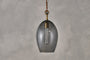 Otoro Recycled Glass Pendant - Smoke - Large Oval-nkuku