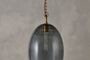 Otoro Recycled Glass Pendant - Smoke - Large Oval-nkuku