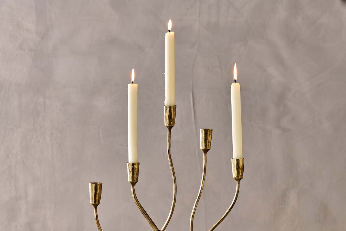 Palani Statement Candelabra - Antique Brass - Large