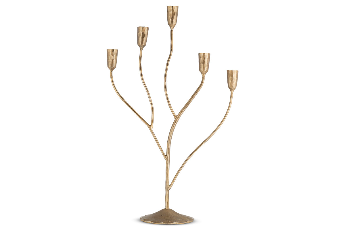 Palani Statement Candelabra - Antique Brass - Large