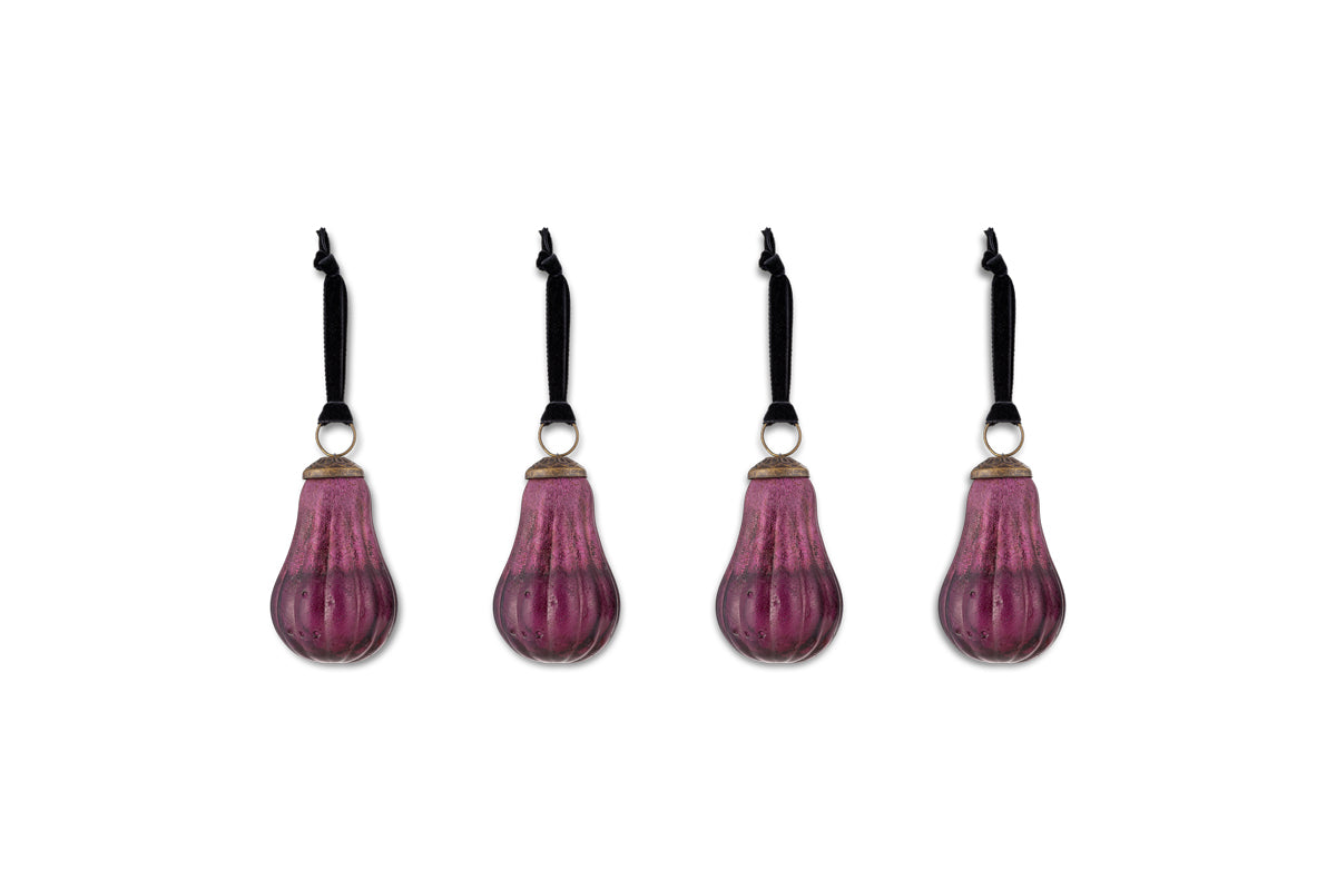 Pannee Drop Baubles - Ruby (Set of 4)-nkuku