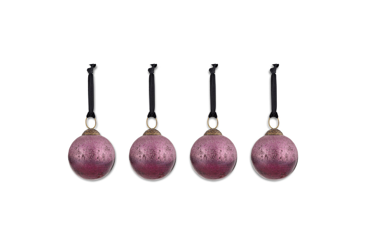 Pannee Round Baubles - Ruby (Set of 4)-nkuku