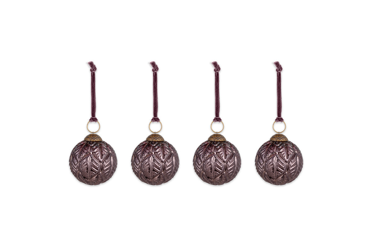 Patta Baubles - Burgundy - (Set of 4)-nkuku